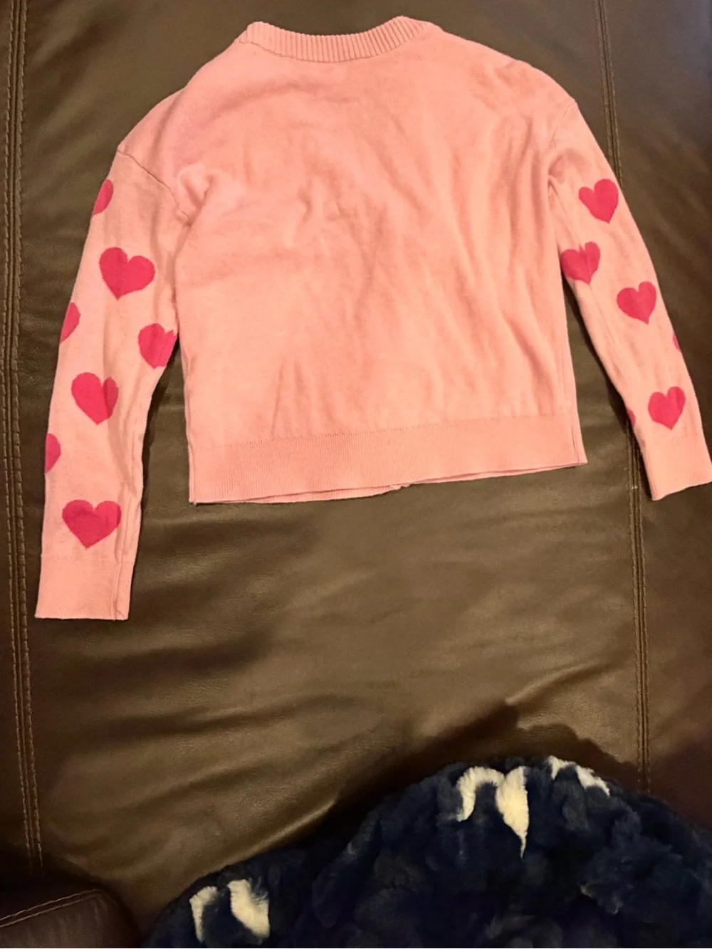 The Children's Place Pink Cardigan with Red Heart Print